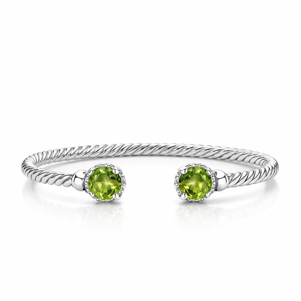 18SS Round Twisted Cable Bangle