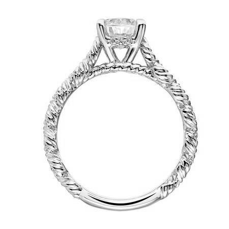 14K White Gold Engagement Mounting