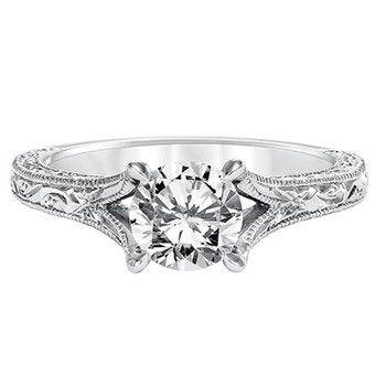 Sure! How about Elegant 14 Karat White Gold Engagement Mounting?