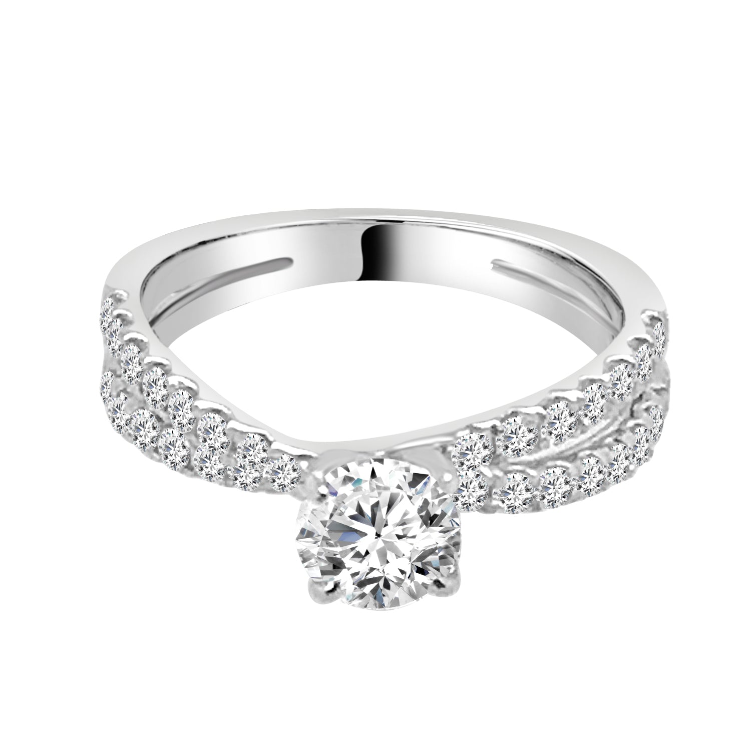 Sure! How about Platinum Bypass Round 0.71 ct Natural Diamond Engagement Ring?