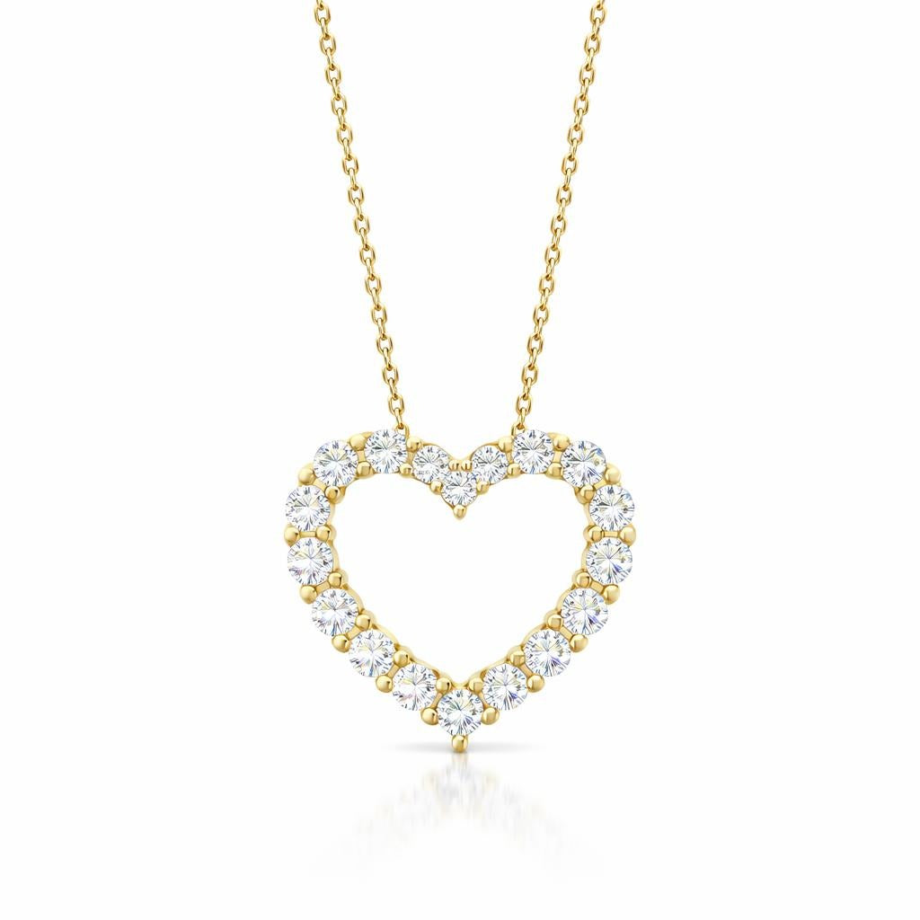 14 Karat Yellow Gold Heart Necklace