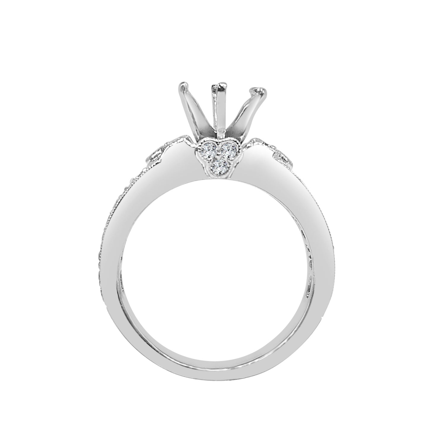Stunning 18 Karat White Gold Engagement Mounting