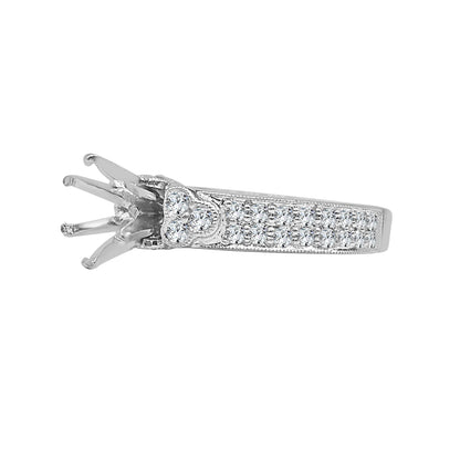 Stunning 18 Karat White Gold Engagement Mounting