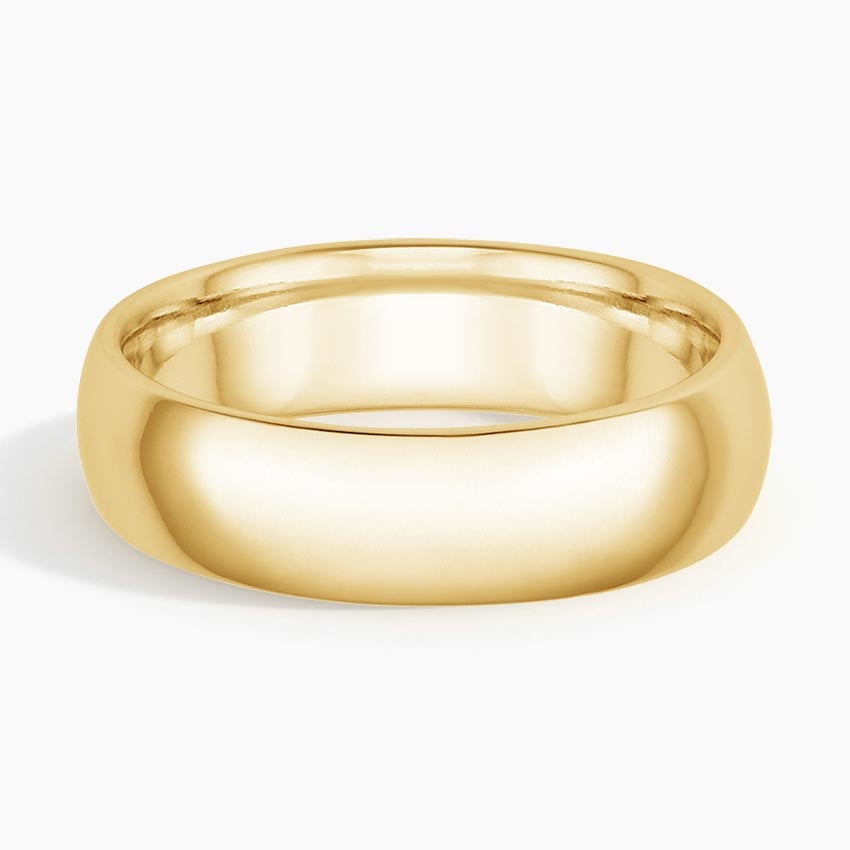 Sure, how about this product title: Mens 14 Karat Yellow Gold Wedding Band - 5.8mm