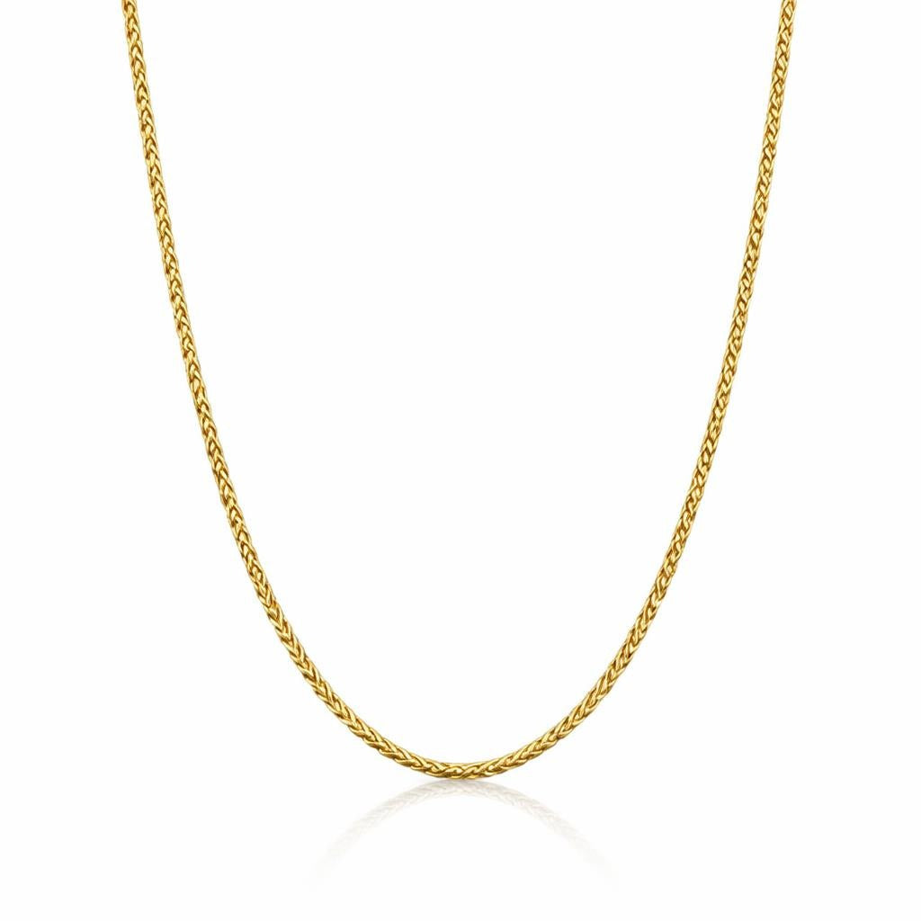 14 Karat Yellow Gold Diamond Cut Chain