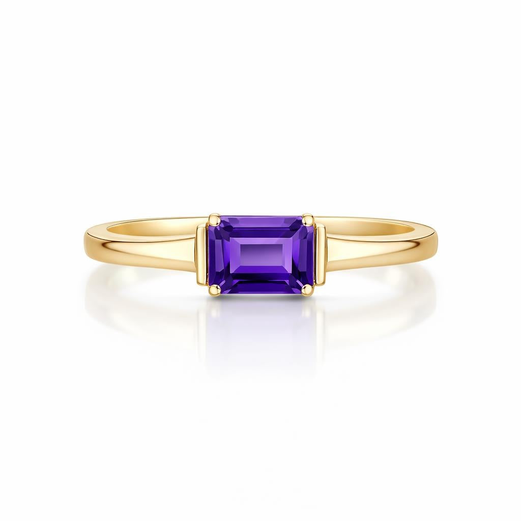 14 Karat Yellow Gold Channel Set Ring