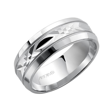 14 Karat White Gold Wedding Band