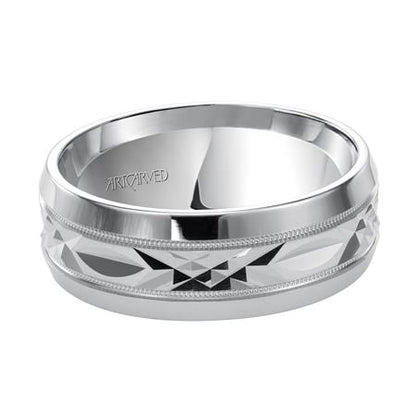 14 Karat White Gold Wedding Band