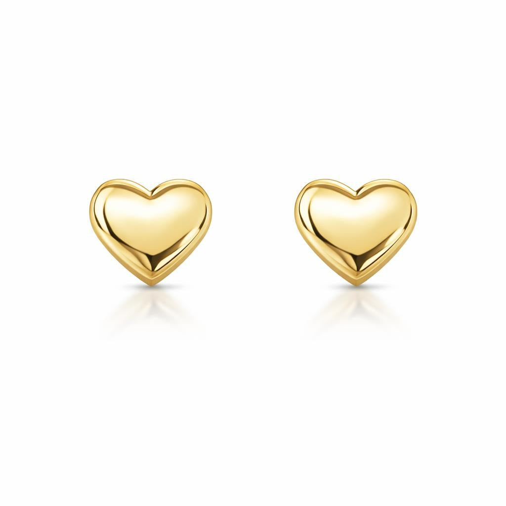 Polished Heart Post Earrings
