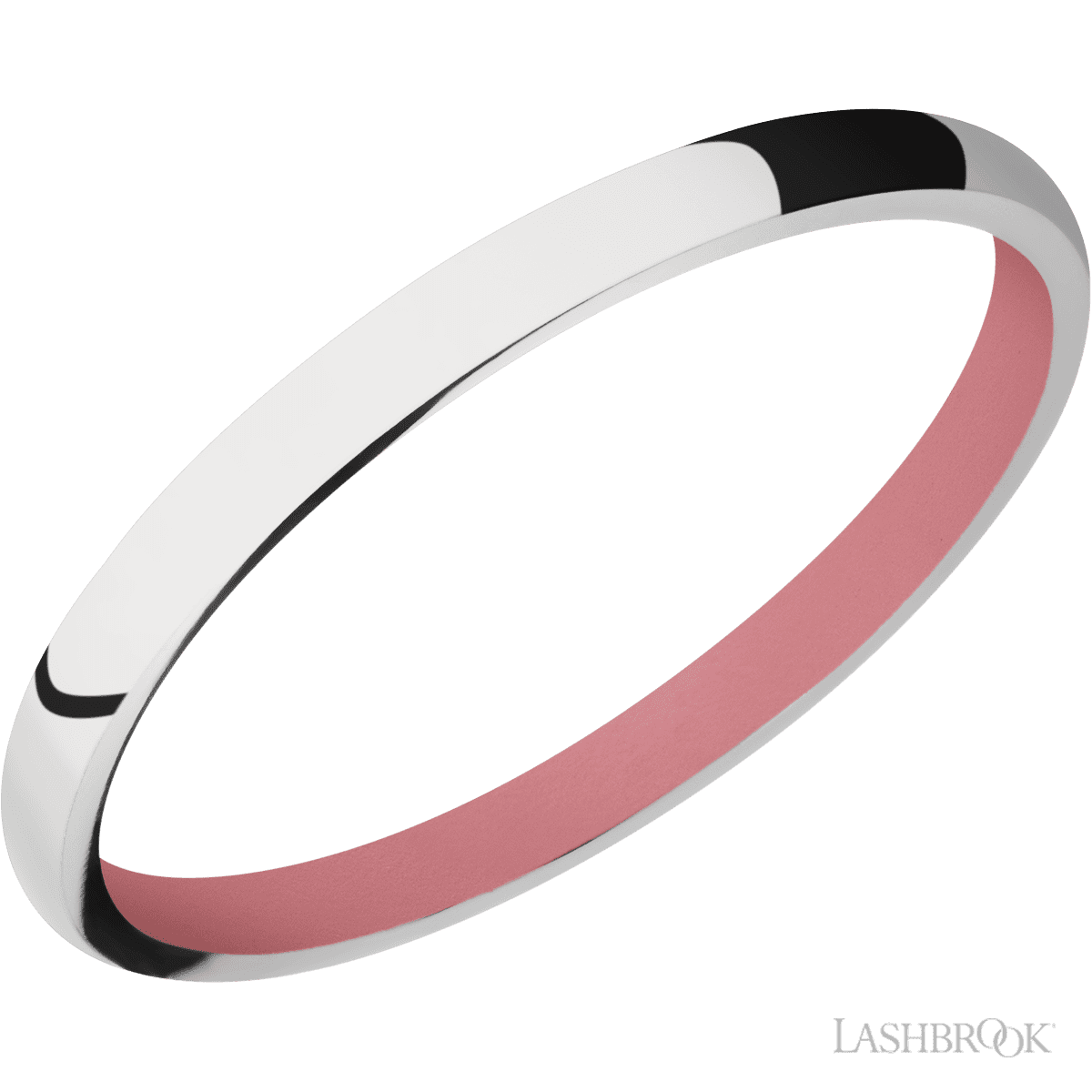 Pink Sleeve Domed Cobalt Chrome Wedding Band