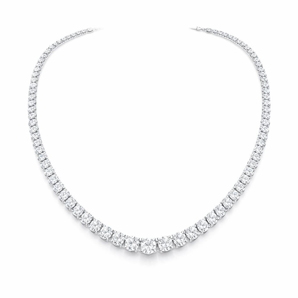 Graduated Lab Diamond Riviera Necklace
