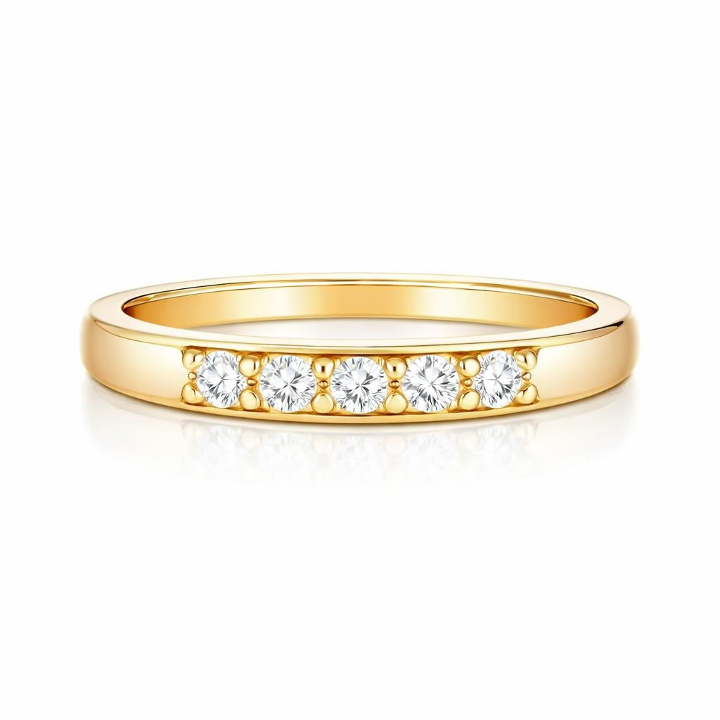 14 Karat Yellow Gold Diamond Ring