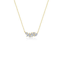 Prismatic Round Diamond Necklace in Gold-Plated Sterling Silver - 0.52 Carats