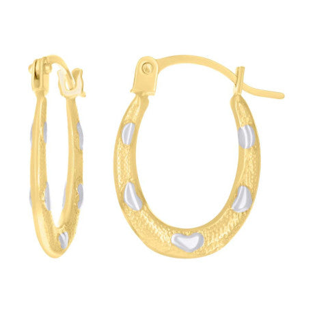 14 Karat Two-Tone Earrings: Elegant and Stylish Accessory