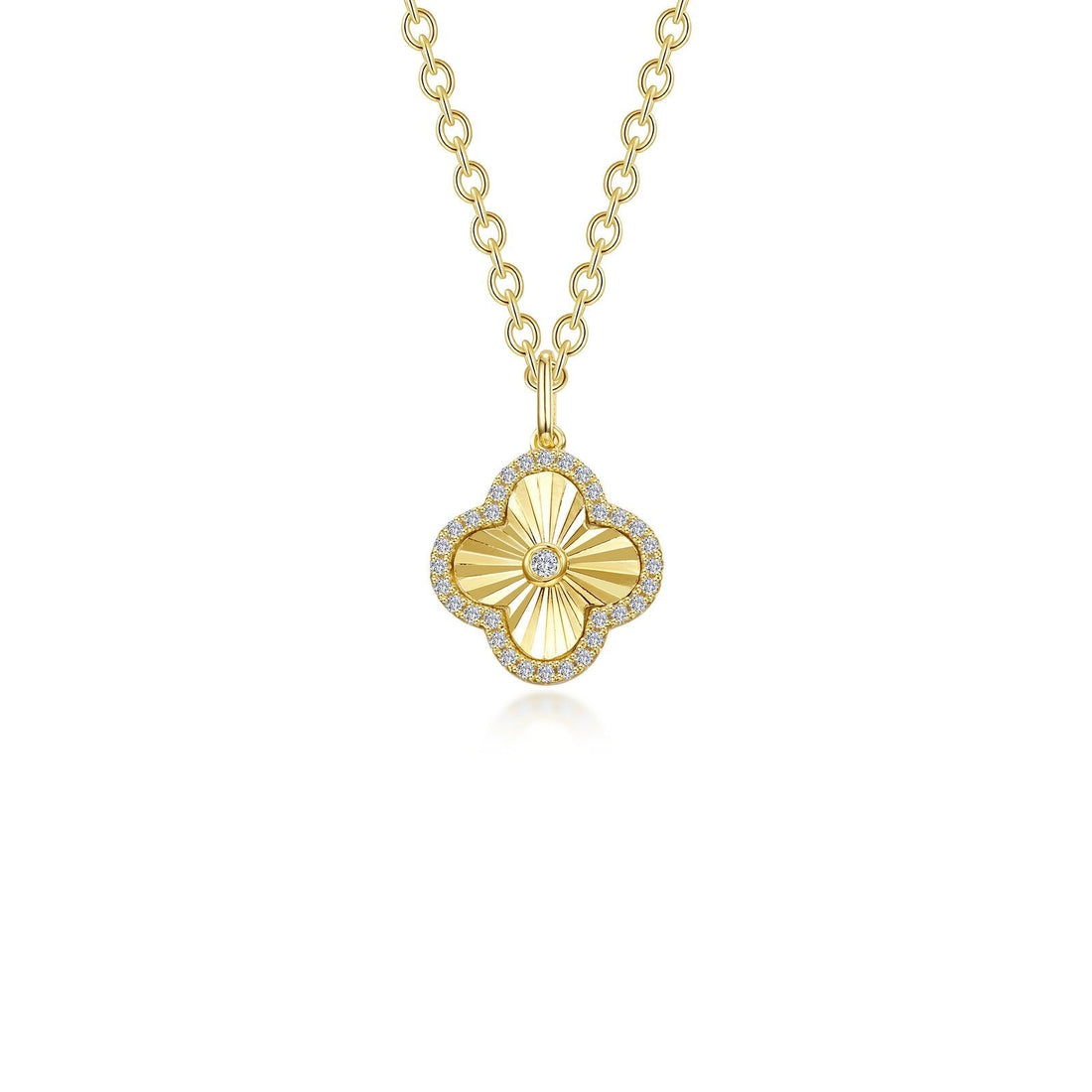 Lassaire Gold Plated Sterling Silver Clover Necklace