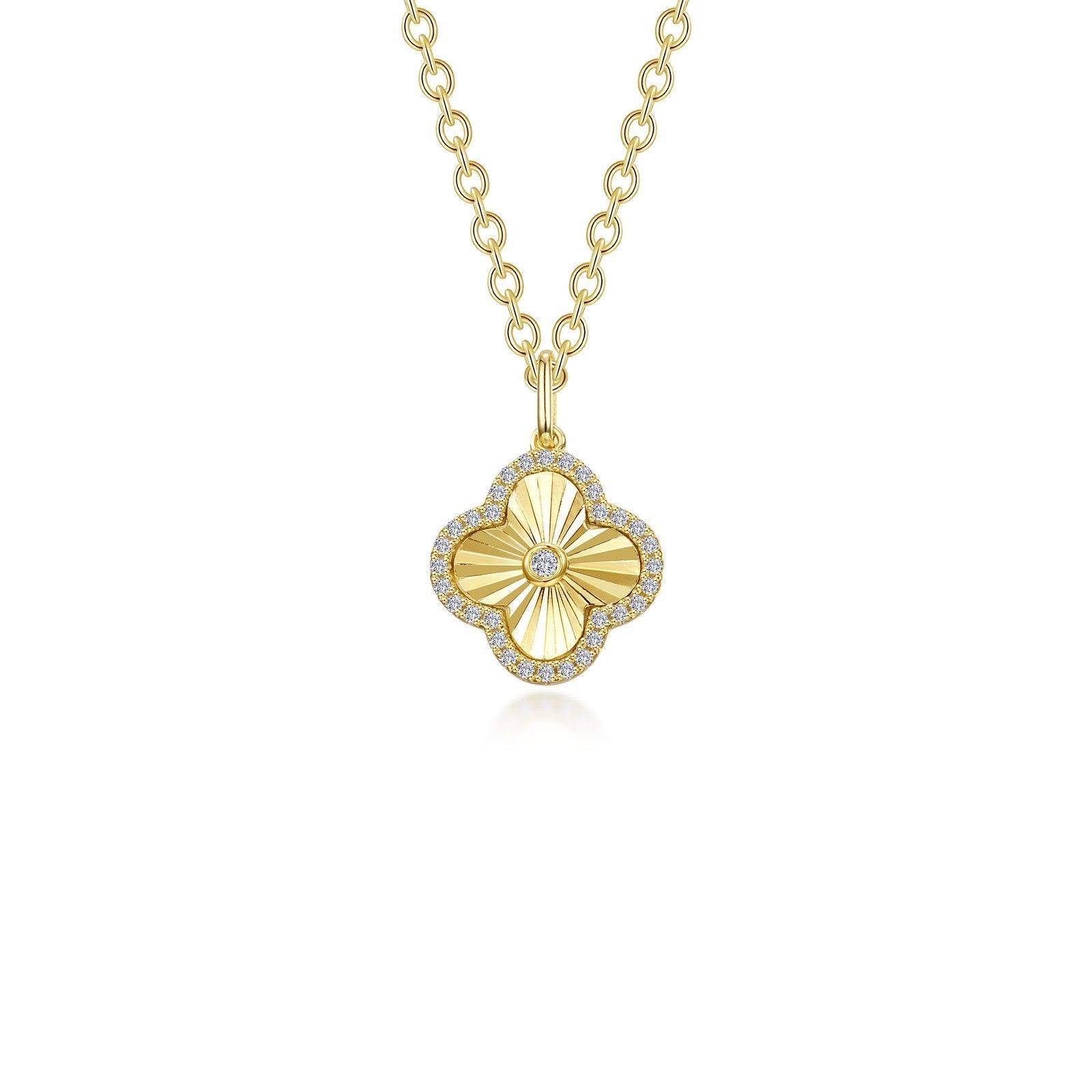 Lassaire Gold Plated Sterling Silver Clover Necklace