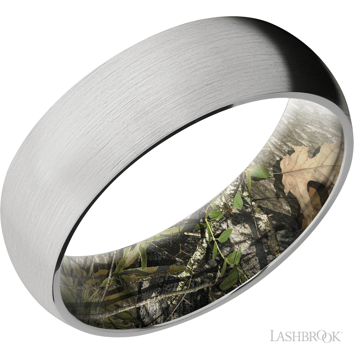 Cobalt Chrome Wedding Band with Camo Sleeve (Size 10)