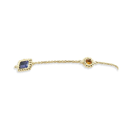 Multicolor Shape Bracelet in 14 Karat Yellow Gold - 2.25 Carats