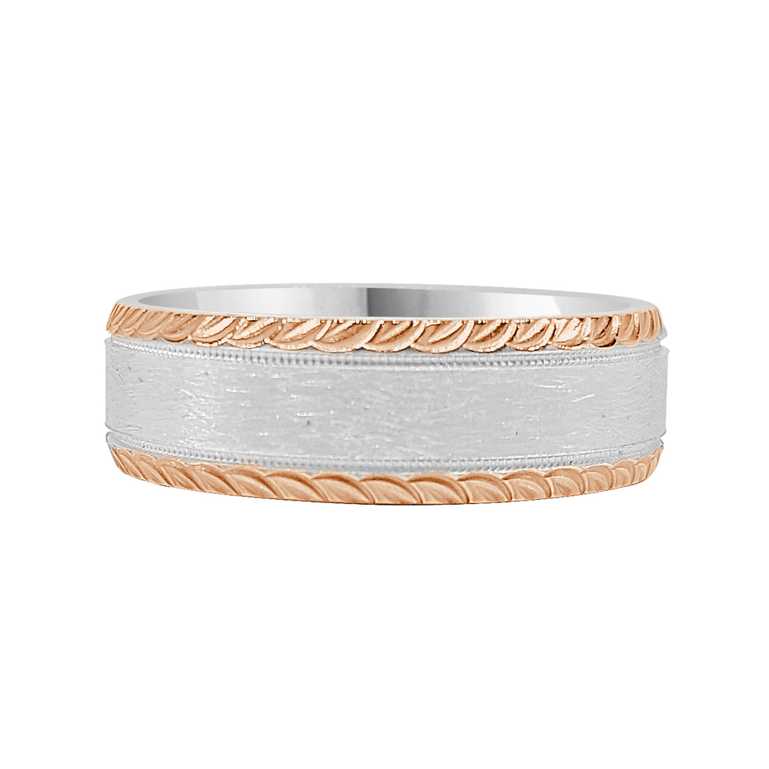 Sure! How about Elegant 14 Karat Two-Tone Wedding Band?