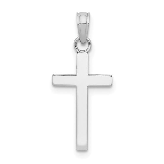 14 Karat White Gold Polished Pendant Necklace