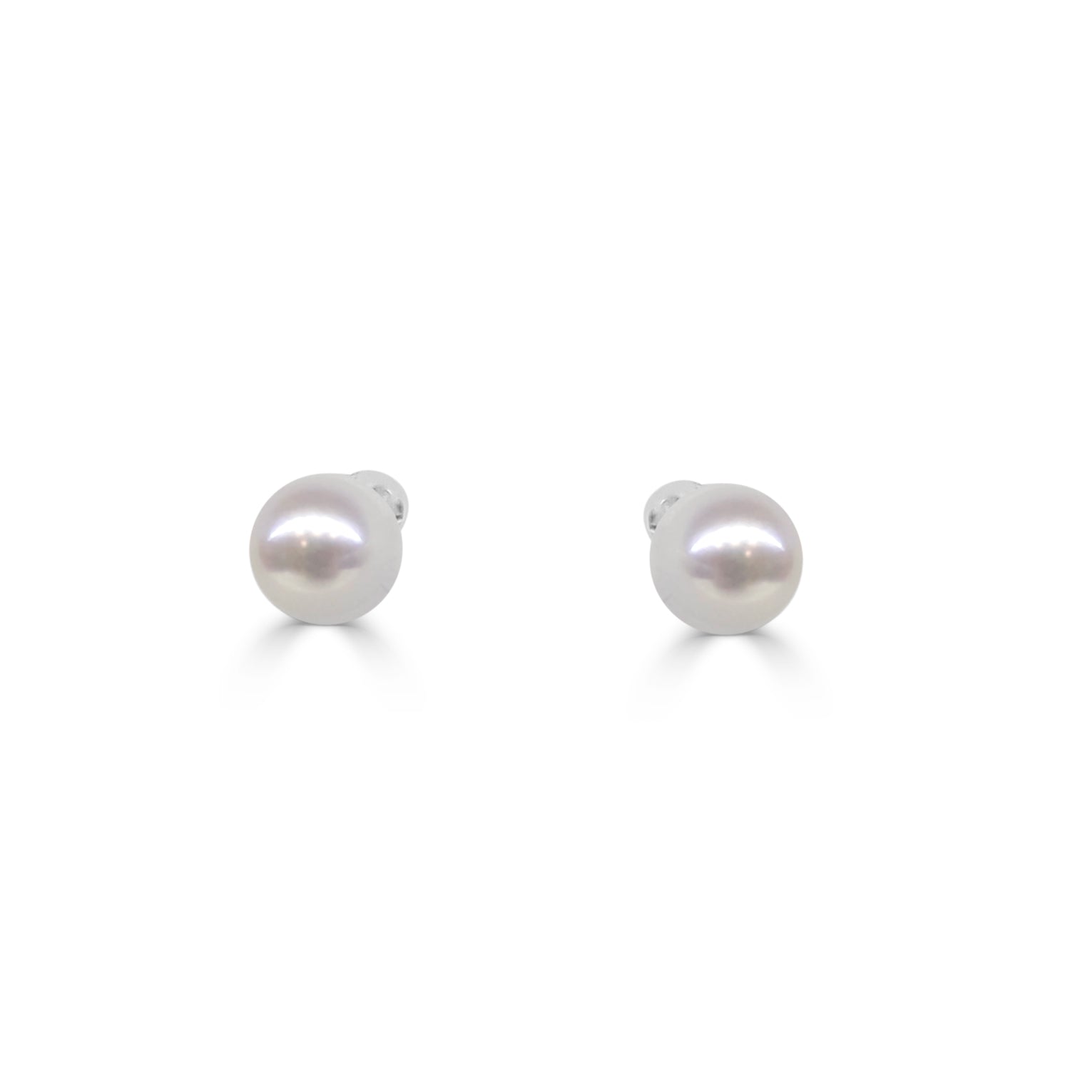 14 Karat White Gold Pearl Drop Earrings