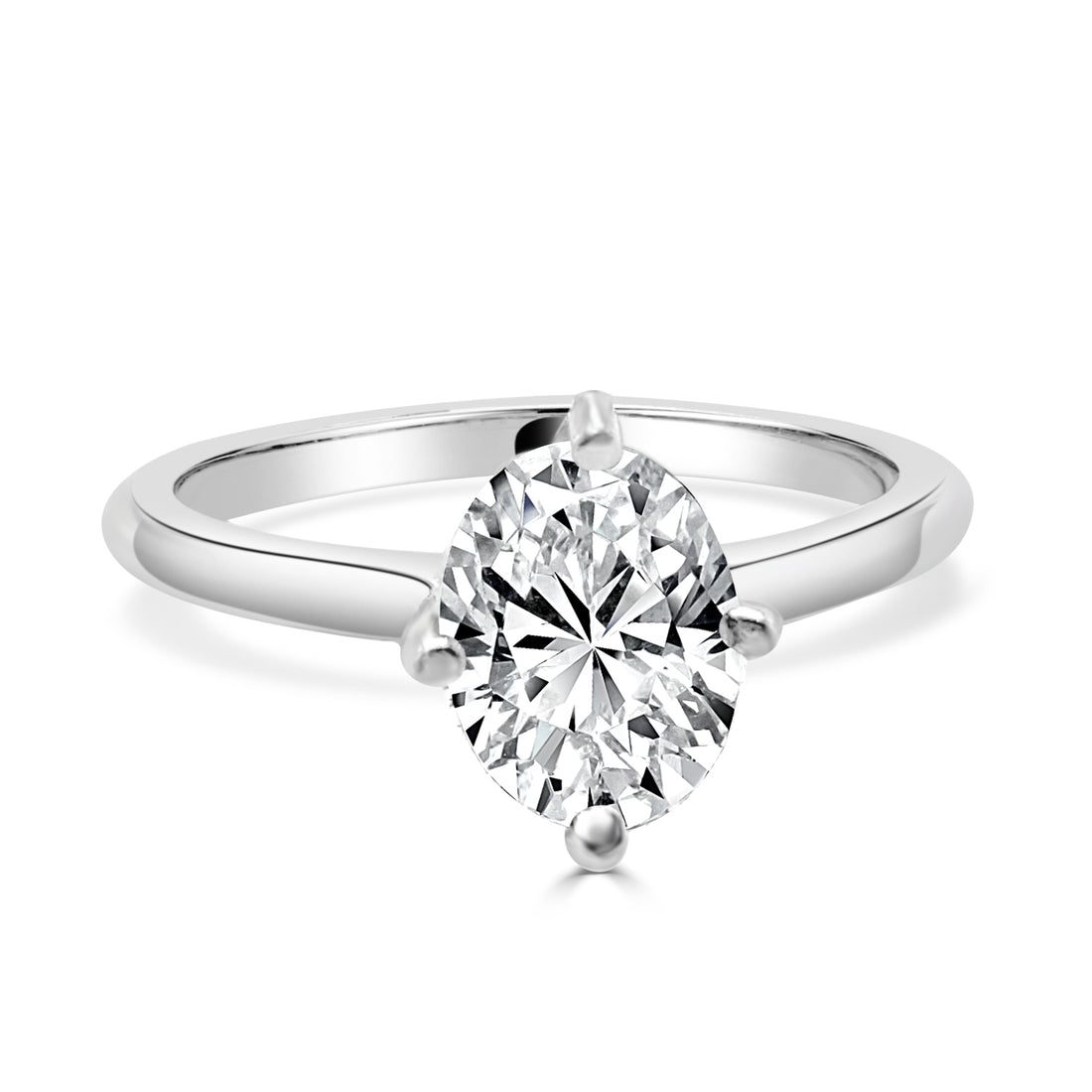 Oval Platinum Engagement Mounting: Timeless Elegance