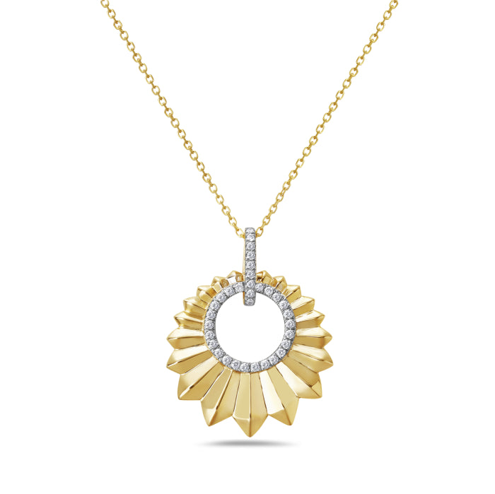 14 Karat Yellow Gold Natural Diamond Necklace - 0.16 Carats