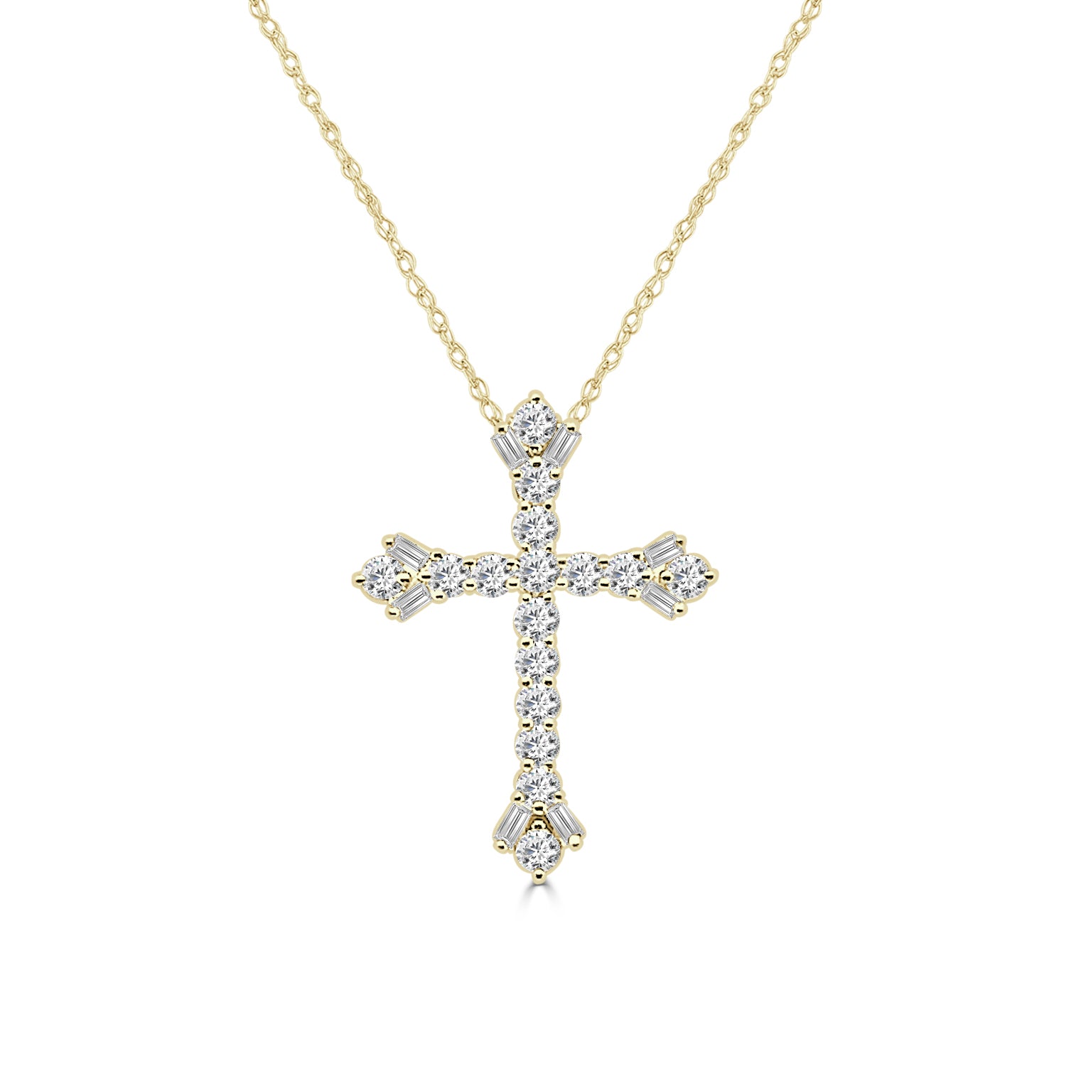 Stunning 14 Karat Yellow Gold Necklace with Natural Diamond - 0.50 Carat