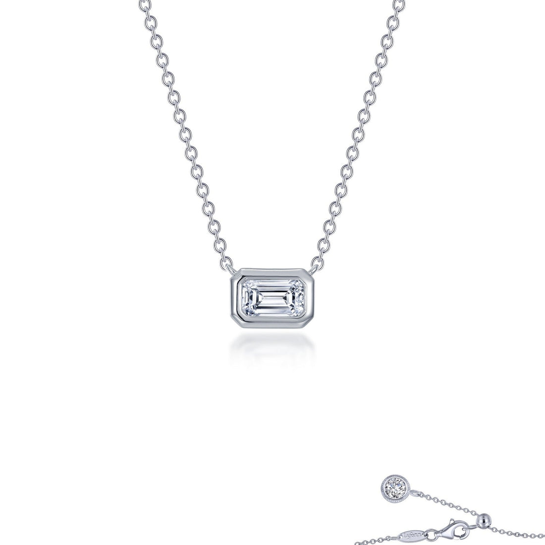 East West Lassaire Sterling Silver Necklace - 0.54 Carat