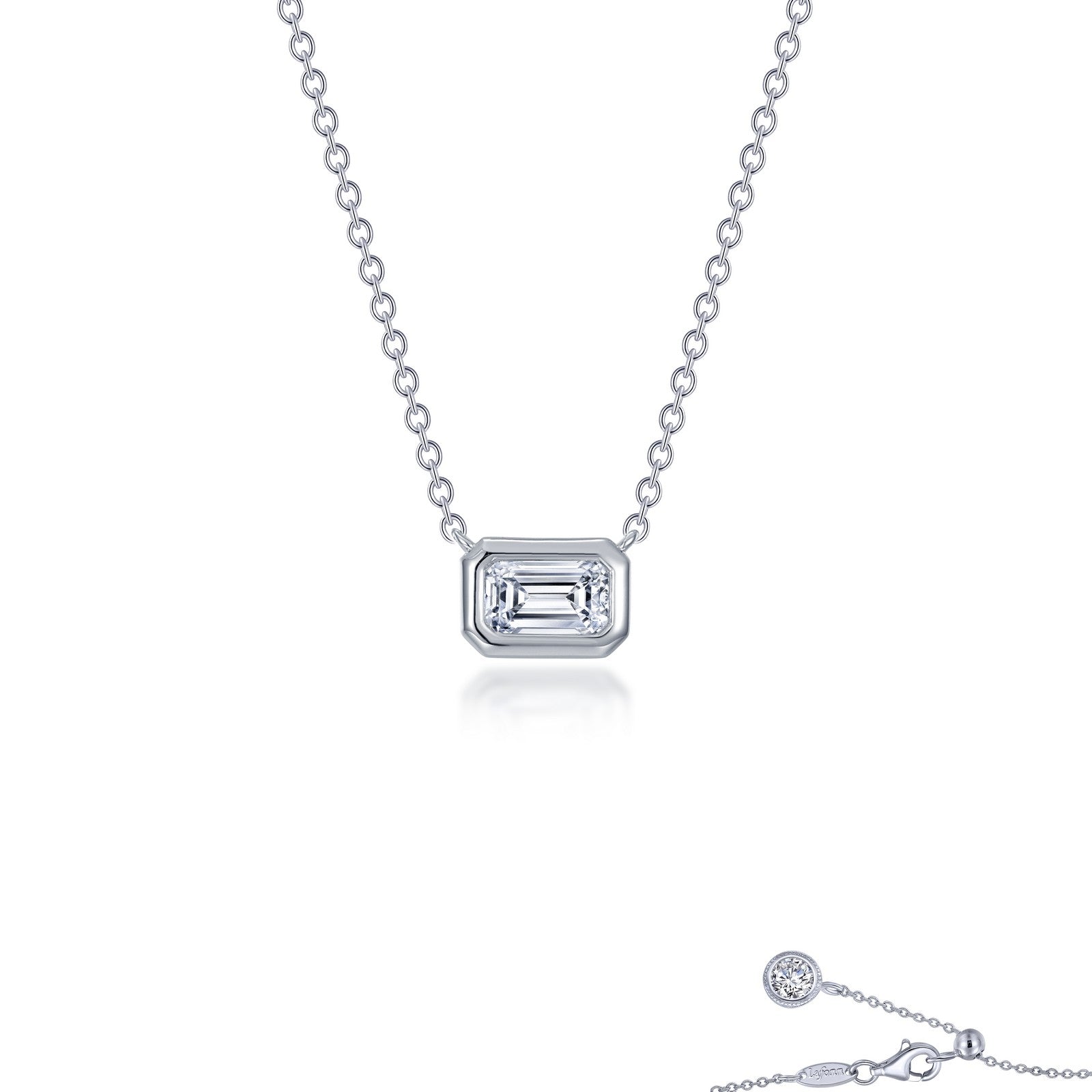 East West Lassaire Sterling Silver Necklace - 0.54 Carat