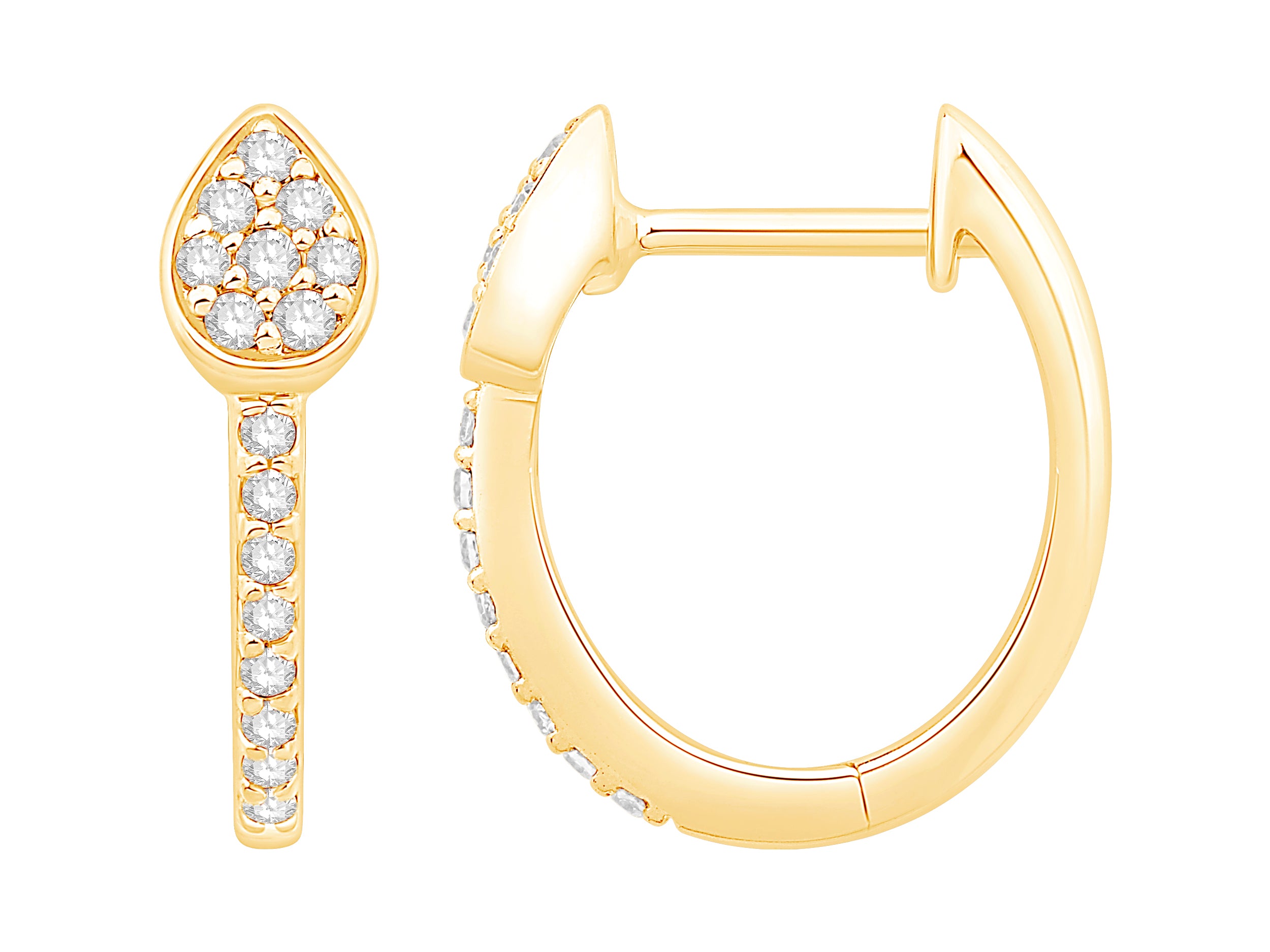 Dainty Leaf Earrings in 10 Karat Yellow Gold