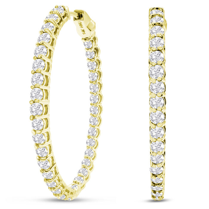 Sure, how about this: Round Lab Diamond Earrings in 14 Karat Yellow Gold - 2.88 Carats