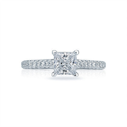 18 Karat White Gold Engagement Mounting