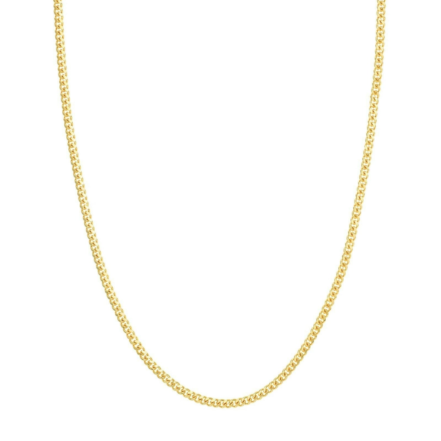 10K Yellow Gold Semi-Solid Miami Cuban Chain Necklace