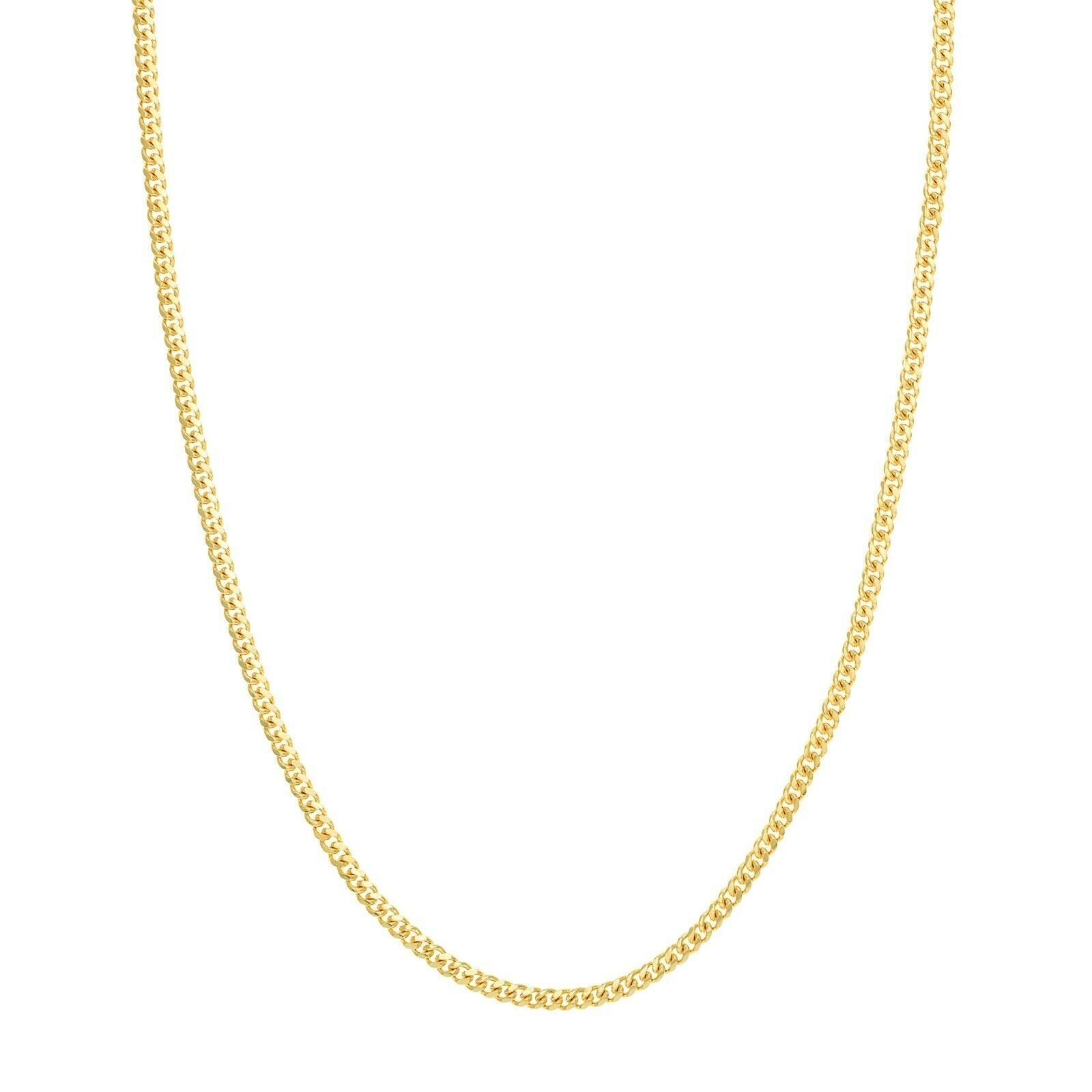 10K Yellow Gold Semi-Solid Miami Cuban Chain Necklace