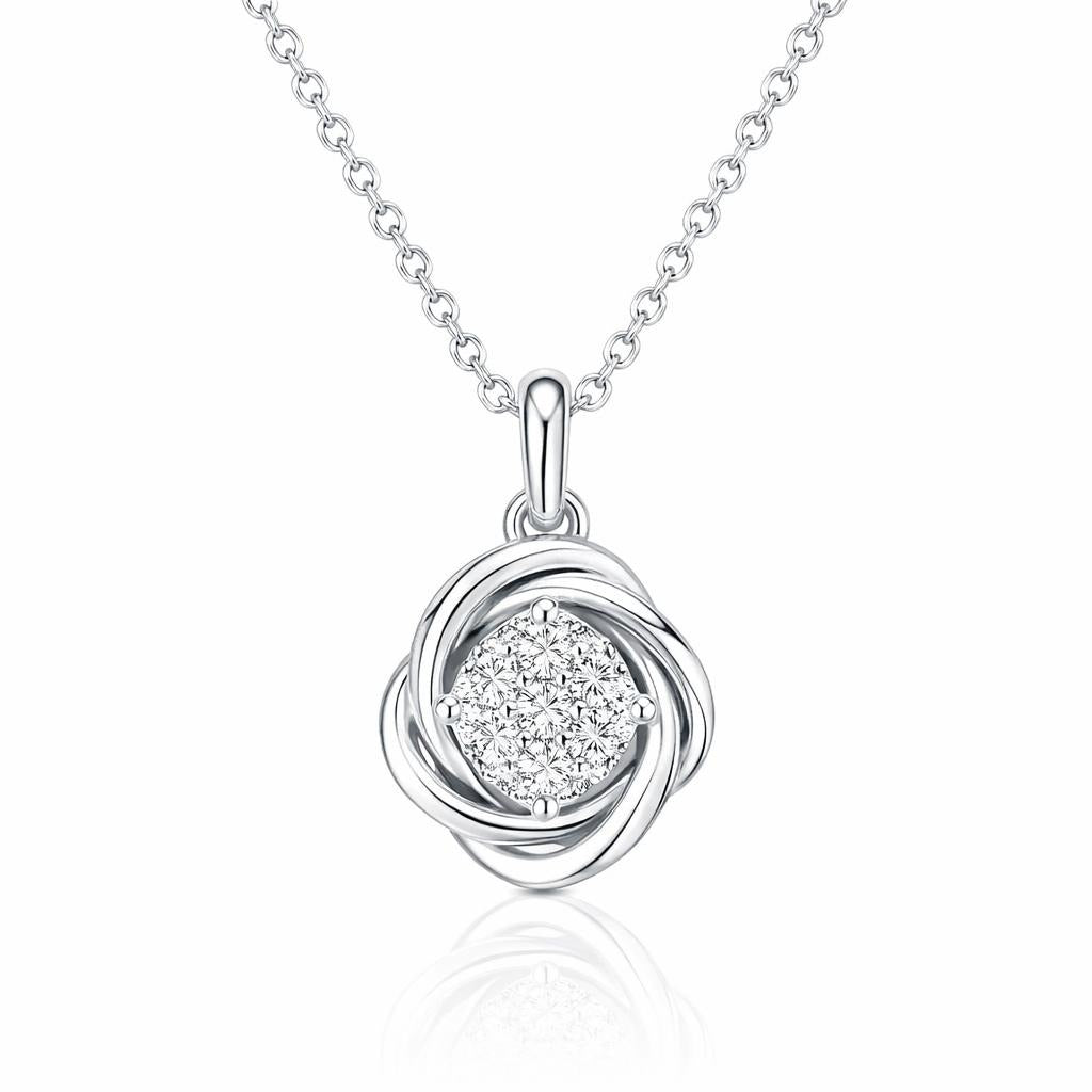 Pave Set Sterling Silver Necklace