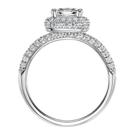 14 Karat White Gold Engagement Ring Mounting