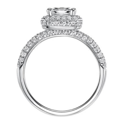 14 Karat White Gold Engagement Ring Mounting