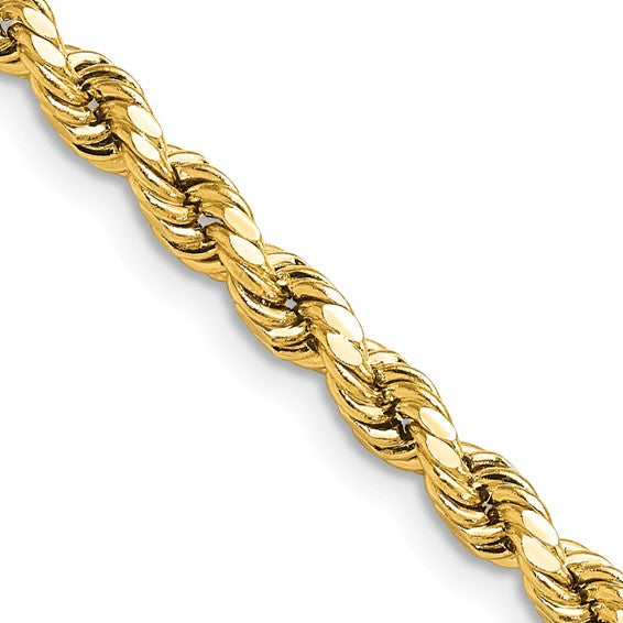 14 Karat Yellow Gold Semi-Hollow Chain Necklace