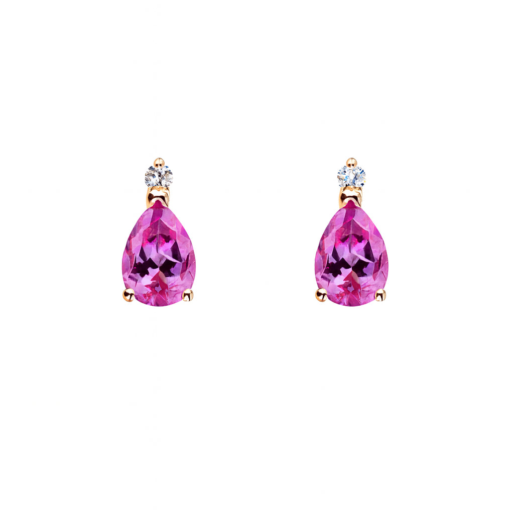 14 Karat Rose Gold Stud Earrings