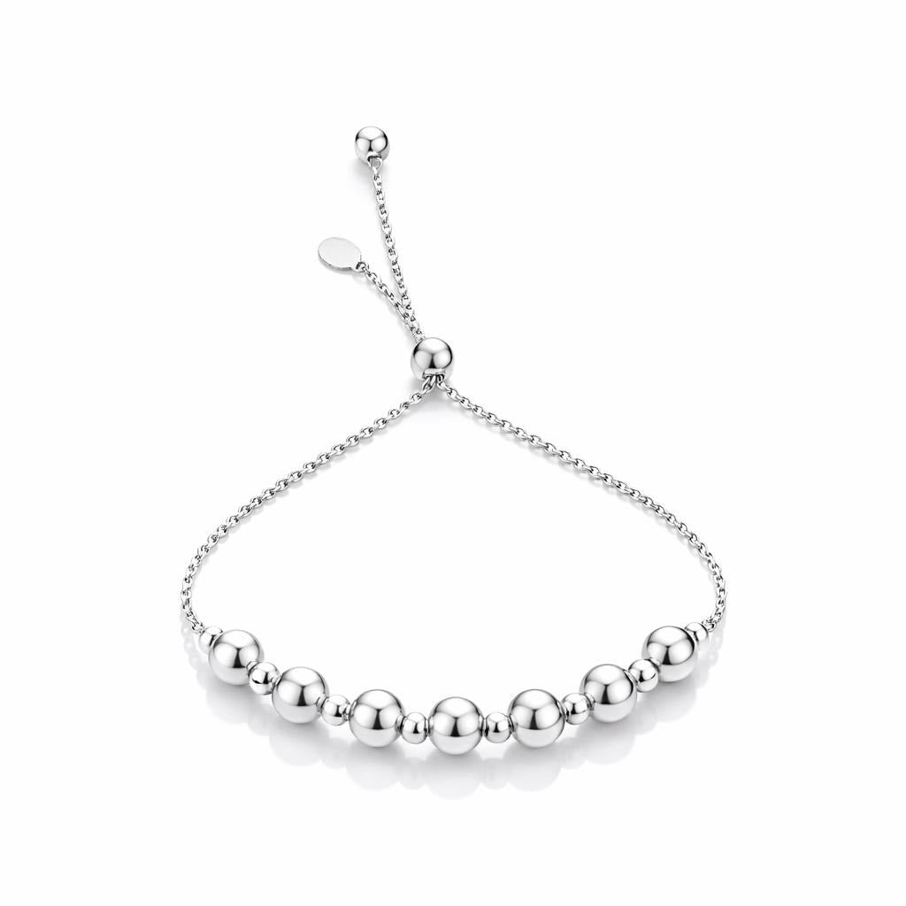 Polished Beaded Bolo Bracelet