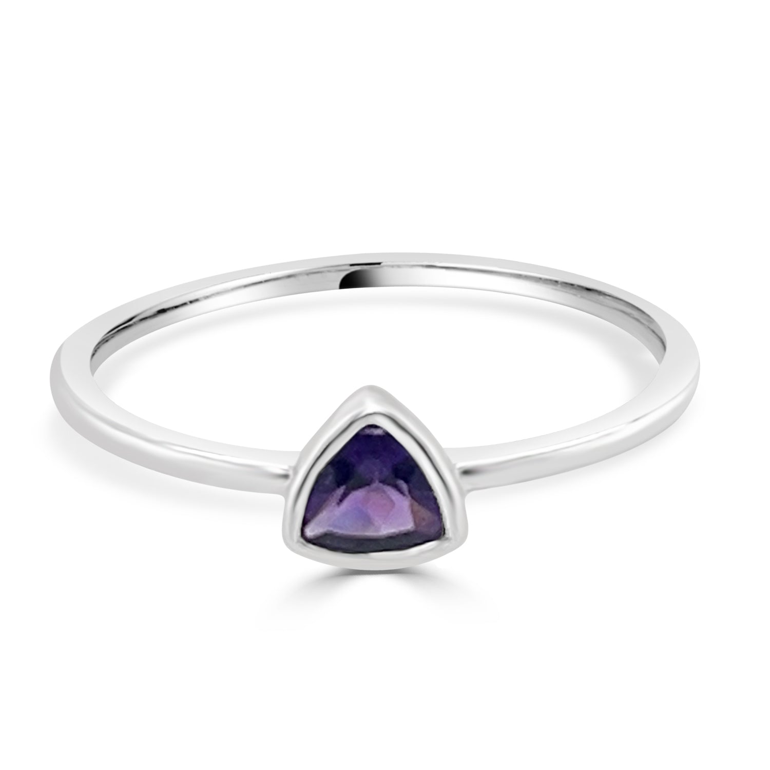 10 Karat White Gold Amethyst Ring - Sparkle in Style
