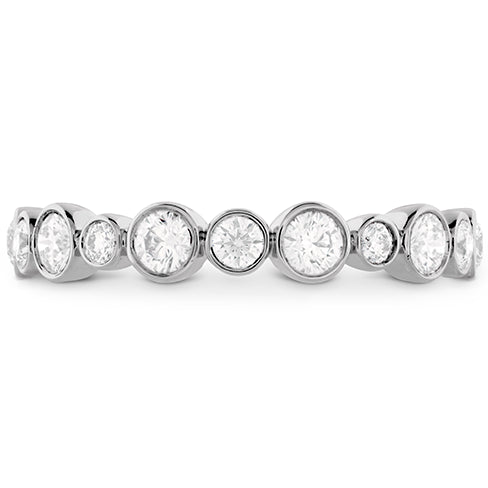 18K White Gold Hof Circle Bezel Wedding Band with 0.64ct Natural Diamond