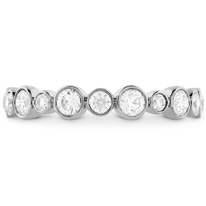 18K White Gold Hof Circle Bezel Wedding Band with 0.64ct Natural Diamond