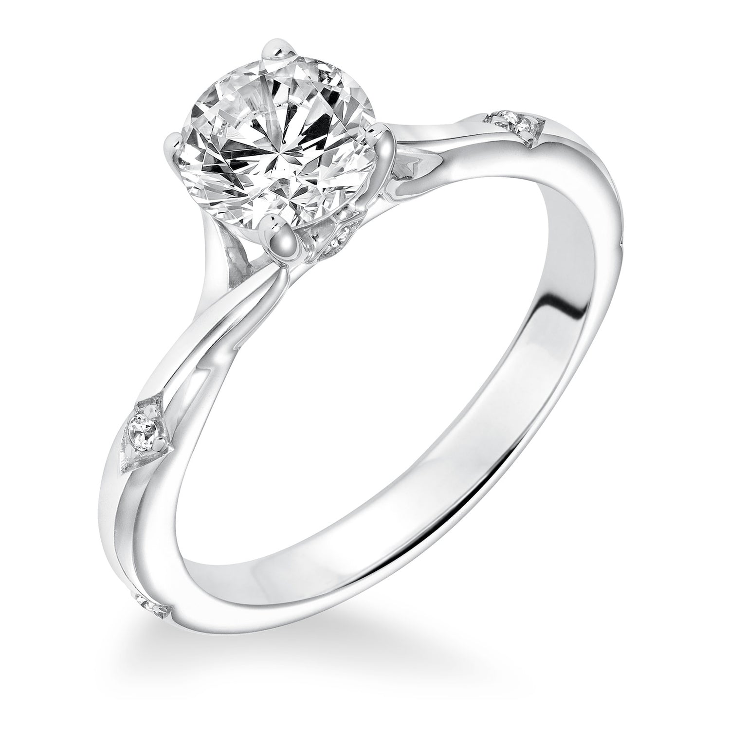 14 Karat White Gold Engagement Mounting