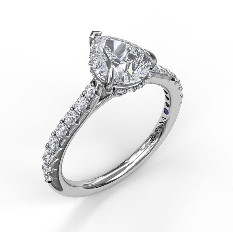 14 Karat White Gold Engagement Mounting