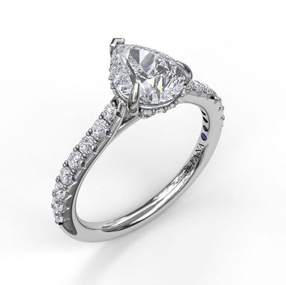 14 Karat White Gold Engagement Mounting