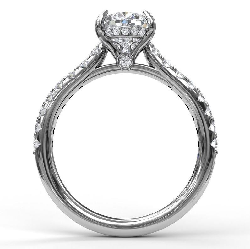 14 Karat White Gold Engagement Mounting