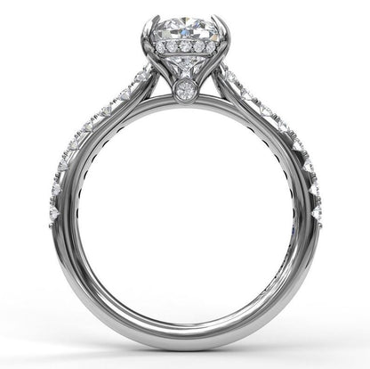 14 Karat White Gold Engagement Mounting