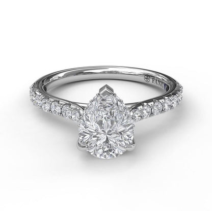 14 Karat White Gold Engagement Mounting